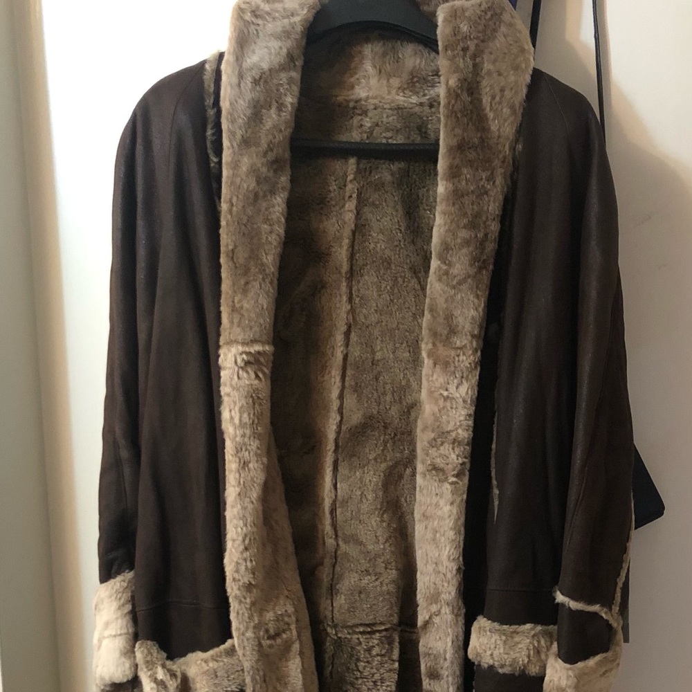 Full length sheepskin coat